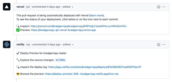 pull request comments